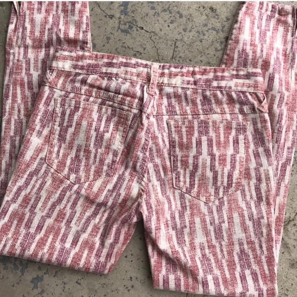 Free People Chevron Print Cropped Skinny Jeans - Picture 5 of 7